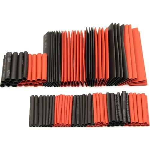 127Pcs Halogen-Free 2:1 Heat Shrink Tubing Wire Cable Sleeving Wrap Wire Kit