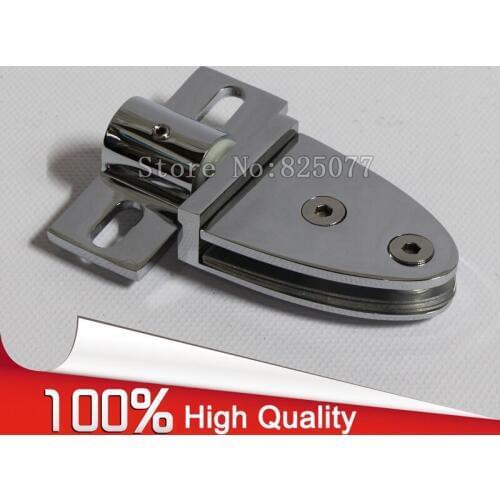2PCS Shower room pointed hinge brass up and down glass hinge bathroom glass door clip JF1222