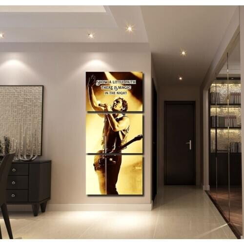 3 Pieces Canvas Wall Art Satr Poster Classical Bruce Springsteen Singer Picture On The Wall Painting Room Decor Set Frameless