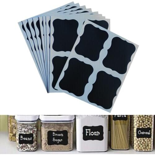 36 Pcs/Set Blackboard Stickers Craft Kitchen Jar Organizer Can Labels Chalkboard Black Board Sticker Home Decor GDeals