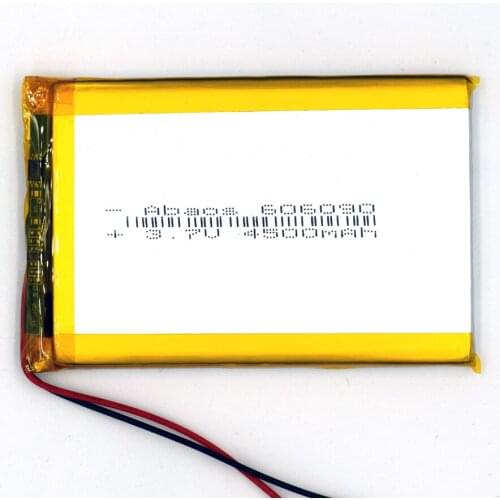 3.7V 4500mAh 606090 Li-polymer Rechargeable Battery lithium Li-Po ion for MP3 MP4 KTV family microphone with GPS