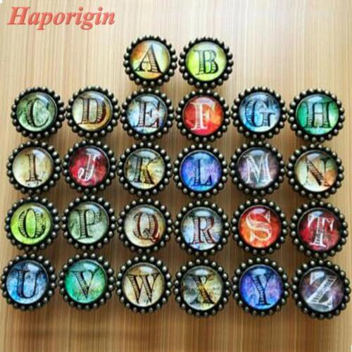 English Alphabet Kitchen Cabinet Drawer Knobs America Knobs Wardrobe Door Handles Kids Bedroom Cupboard Knobs Dresser Pulls