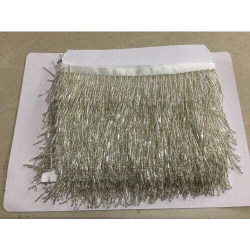 Free shipping stock tassel lace stock 10 yards/bag YG3# 5cm High-grade silvery Tassels for sawing dress fringe trim