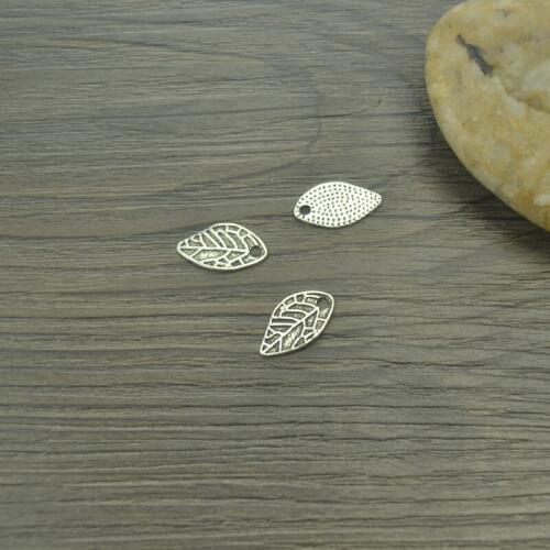 75 pcs/lot Leaves Antique Silver Plated Bracelets Charm Pendants Fashion Jewelry Making Findings DIY Charms Handmade Q326