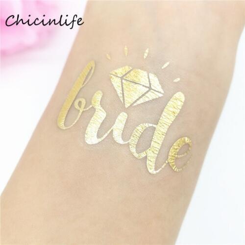 Chicinlife 1pcs Groom Bride Temporary Tattoos Wedding Party Decoration Bride Favor Bachelorette Party Supplies