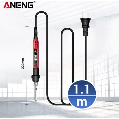 ANENG Electric Soldering Iron with LCD Digital Intelligent Soldering Iron Kit with 5 Iron Heads for Electronic Components Repair