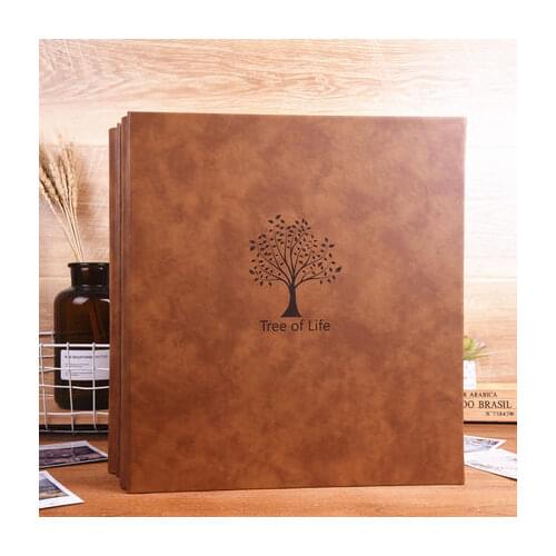 Large Capacity 6 Inch Insert Photo Album Hand Suede Retro PU Leather Interface for 4R Pictures Book Nice Gift For Wedding Baby