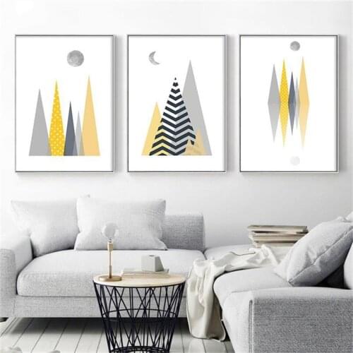 Geometric Minimalist Abstract Art Canvas Painting Living Room Bedroom Cafe Internet Nordic Style Wall Art Pictures