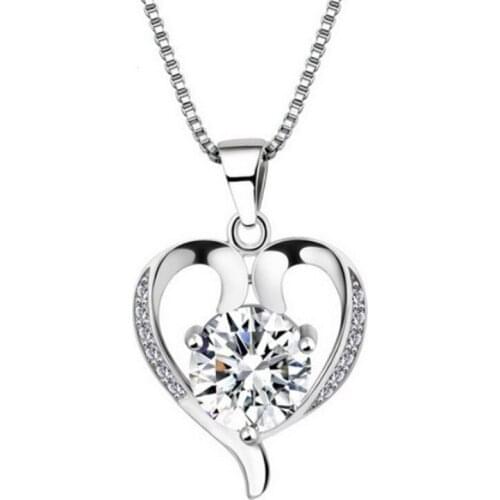 BVN17 Classic Necklace send with dust bag jewelry hot sell necklace 925 silver with ziron stone pendant gift