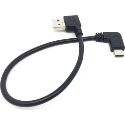 Short 25cm 90 Degree Angled USB Type C Cable Usb Type-c Cables for Xiaomi Mi6 6x MI5 5S 5S PLUS 5x 5c 4S 4C,REDMI PRO