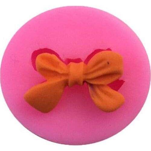 Kitchen DIY The Girls Lovely Bowknot 3D for Cake Decoration Liquid Silicone Tools Pastry mould Pudding Soap Ice Cube mold