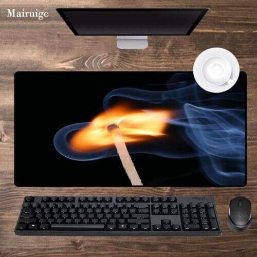Mairuige Floating Smoke Art Mouse Pad Gaming Accessories Locking Edge Mousepad Keyboard Pad for Laptop PC Gamer XXL Desk Mat