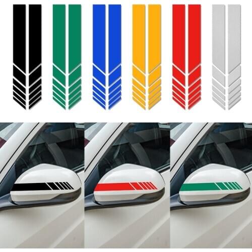 2pcs Car rearview mirror reflective decorative stickers for Volkswagen VW Scirocco CC GOLF 6 7 MK6 Polo Tiguan GTI car styling
