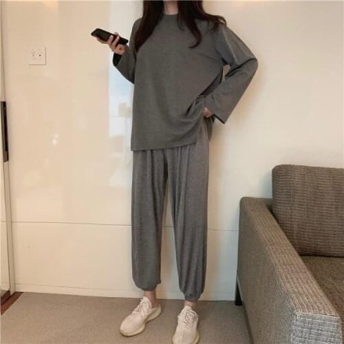 2021 New Two Piece Sets Tracksuit Womens Spring Autumn Sporting Sets Suit Women Pajamas Sportswear Ladies Casual Loose Sets