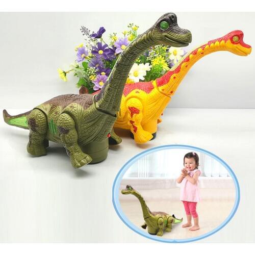 New Electric toy universal walking dinosaur robot With Light Sound Brachiosaurus Battery Operated kid Children Boy Girl Gift