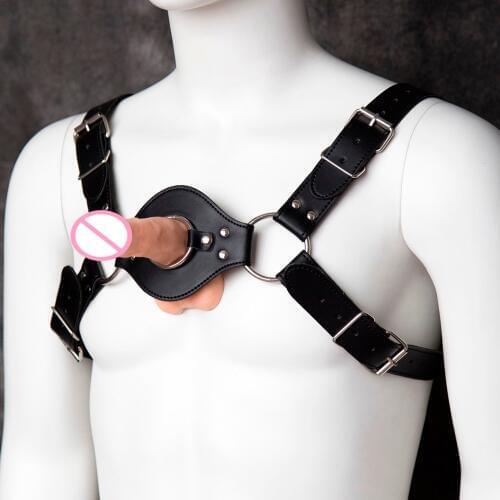 2017New male body bondage strap on penis,slave sex games fetish bondage strapon dildo adult sex toys for couples