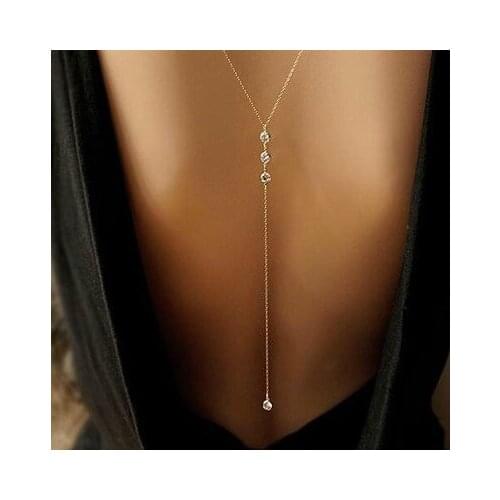 New Fashion Upscale Jewelry Zircon Crystal Gold Color Charms Link Necklaces Pendants For Women Party Gift