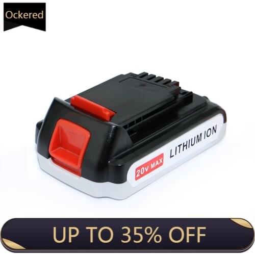 Ockered Power Tool Lithium Battery 20V 3000mah Rechargeable Battery For Balck&Decker LXB2040 LBXR20 LB20