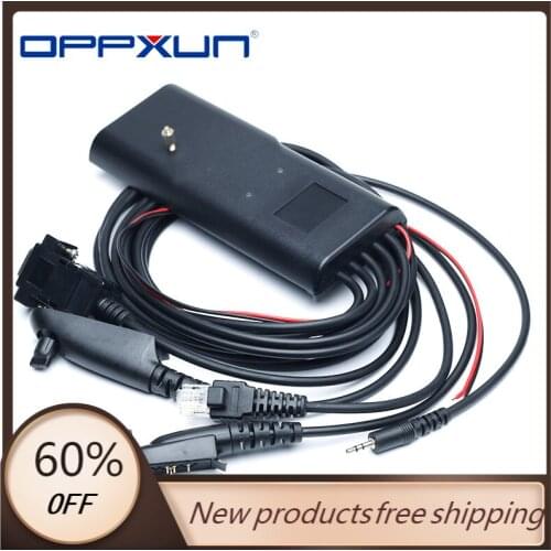 Oppxun 5 In1 Programming Cable For Motorola CM160 CM200 CM300 CM340 GP338 GP340 GP328Plus GP338Plus CP040 CP125 CP140 GP300