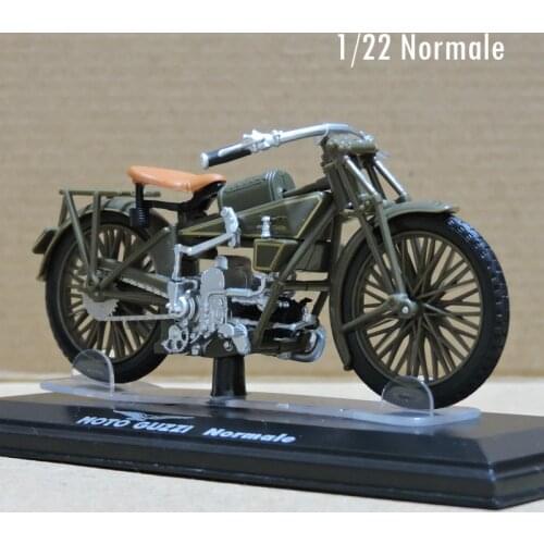Retro Locomotive World War II Military Motorcycle Diecast 1/22 Scale Moto Guzzi Normal 500 Classic Collection Display Gift