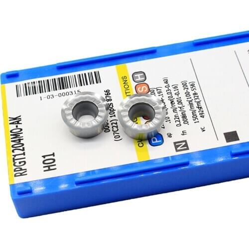 RPGT1204 MO AK H01 Aluminum cutter blade Insert Cutting Tool turning tool CNC Tools AL +TIN Alloy wood face milling