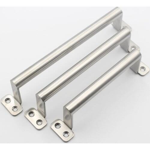 Silver Cupboard Handle Brushed Stainless Steel Kitchen Cabinet Door Knob Furniture Drawer Pull Hardware Pulls Bar Handle New