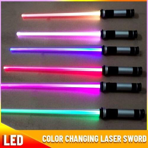Lightsaber Induction Color Changing Laser Sword Colorful Luminous Toy Two In One Flash Stick 52a Led Flashing Lightstick Glow