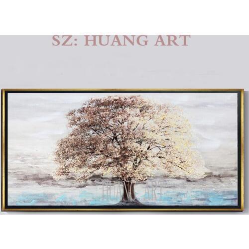 Impression scenery knife painting abstract decorative hand-painted products of modern large-scale wall painting art clubhouse ch