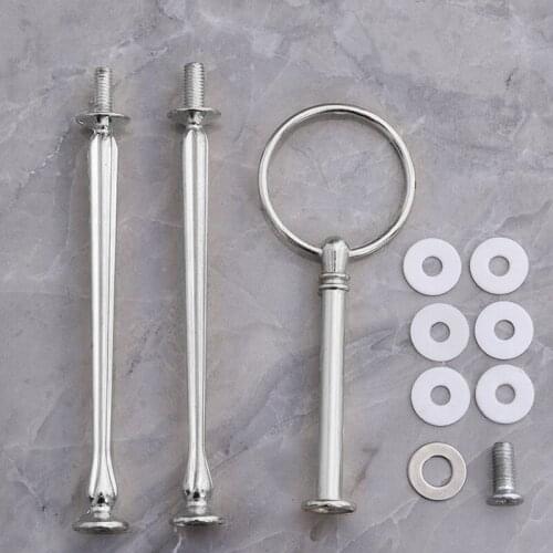 High Quality New 1PCS 2/3 Layers Cake Plate Stand Handle Fitting Hardware Rod Gold Silver