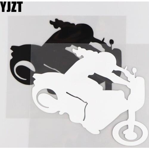 YJZT 13.6CM*16.3CM Motorcycle Handsome Pattern Car Sticker Vintyl Decal Decor 1A-0132