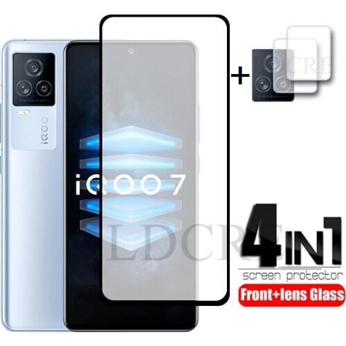 2Pcs For Vivo iQoo 7 Glass For iQoo 7 Tempered Full Glass Hard HD Screen Protector Safety Screen Camera Lens Film For Vivo iQoo7