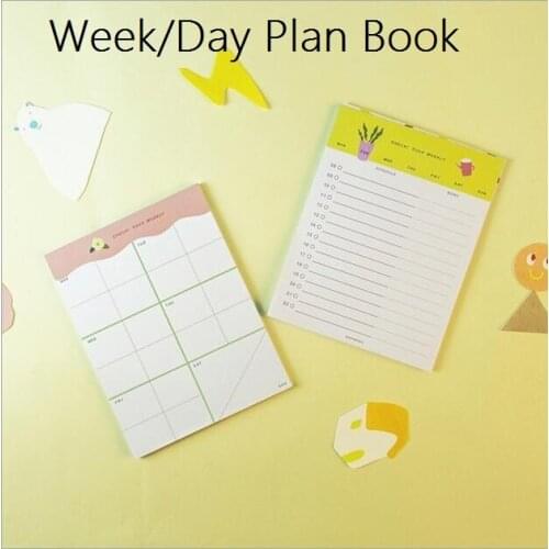 1pack/lot Vintage Happy Life series Week & Day Plan Book pocket notebook Kids'gift stationery office school supplies Wholesale