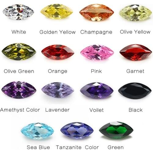 15 Kinds Of Color Natural Gemstone Green Emerald Sapphire Ruby 4x8mm Marquise Cut Sri-Lanka VVS Gemstone 0.3-0.8 Cts
