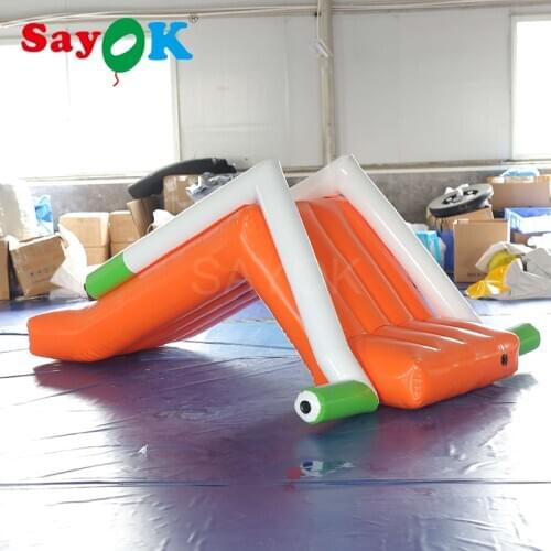 3x1.2mH Inflatable mini slide for swimming pool/seaside/lake inflatable water slide with air pump for water park equipment