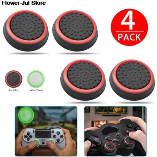 4 pcs Silicone Analog Thumb Stick Grips Cover for PlayStation for PS3/PS4/XBOX /XBOX 360 Game Replacement Joystick Cap Cover