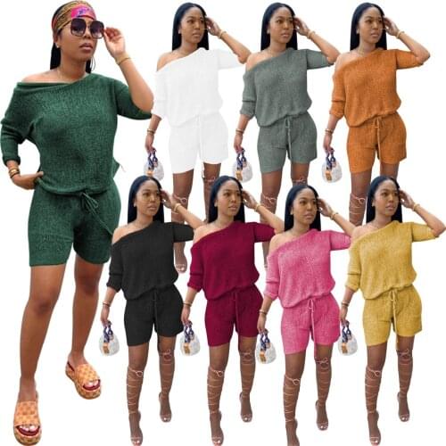 5WY6659 Autumn Winter Women Outdoor Casual Home Solid Long Sleeve Two Piece Set Top and Pants Tracksuit Sweatsuit Outfits