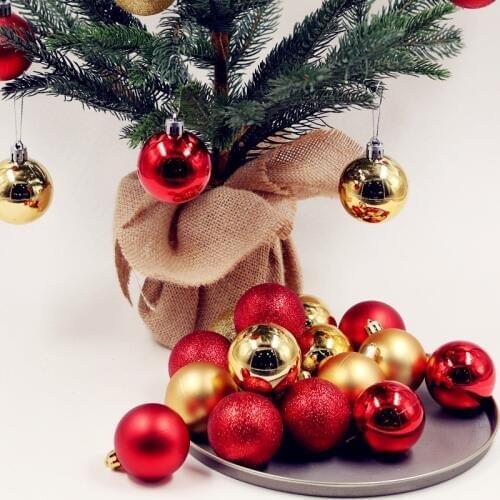 8cm Christmas Tree Decor Ball Ornaments 24Pcs Modern Shiny Matte Baubles Party Wedding Hanging Decoration Supplies Shatterproof Home Christmas Decorations Tree Balls new