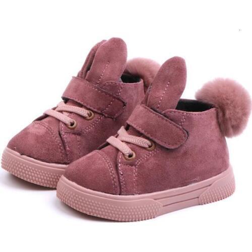 New winter girls boots plush toddler children snow boots soft bottom warm baby children boots 21-30