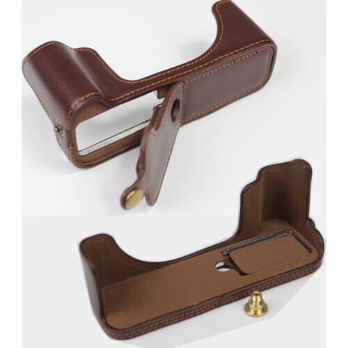 Real Genuine Leather case bag For Fujifilm X-T200 FUJI XT200 T200 portable camera bag shell With Battery Opening