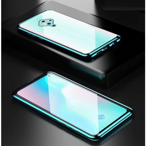 For Vivo s5 case Metal Double sided Tempered Glass Back Cover For Vivo s5 VIVOS5 shell Aluminum Transparent cases