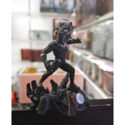 Disney Marvel Avengers 10cm Black Panther Q version Action Figure Posture Model Anime Decoration Collection Figurine Toys model