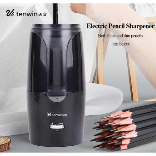 Tenwin Electric Pencil Sharpener Automatic Mechanical Pencil Sharpener Thick/Fine Nib/Tip Adjustable Student Sketch Drawing 8028