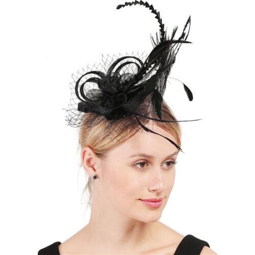 High Quality Sinamay Party Tea Fascinator Headwear Occasion Hat Bridal Hair Accessories Millinery Cocktail Hat Fascinators Lady