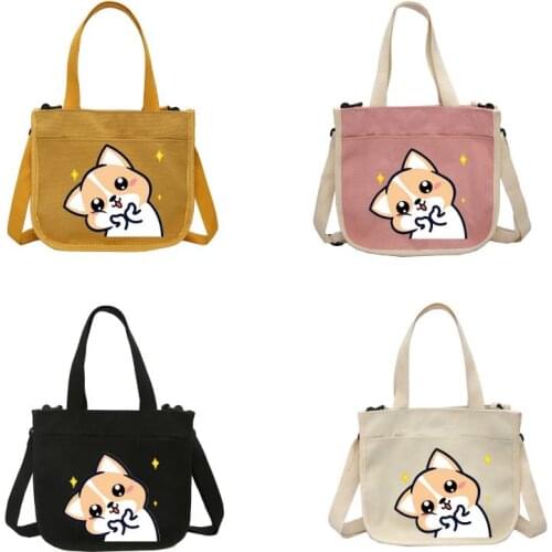 Shiba Inu Dog Cosplay Canvas Crossbody Messenger Bags 3D Student School Shoulder Bag Travel Outdoor Gift
