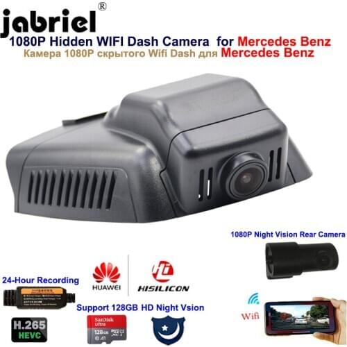 Jabriel car dvr Dash camera for Mercedes benz E180 E200 E250 E260 E300 w211 w212 GLK260 GLK300 GLK350 1080P 2K Night Vision Wifi