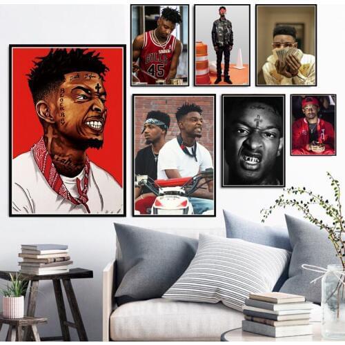 New 21 Savage Issa Rap Music Singer Pop Star Hip Hop Canvas Painting Poster Prints Art Wall Pictures Home Decor quadro cuadros