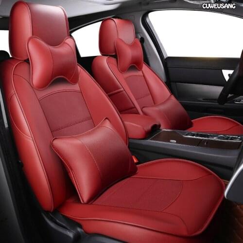 CUWEUSANG Custom Leather car seat cover set For KIA Niro KX1 Cadenza SHUMA CARENS Carnival VQ Borrego Opirus Sorento seat cars