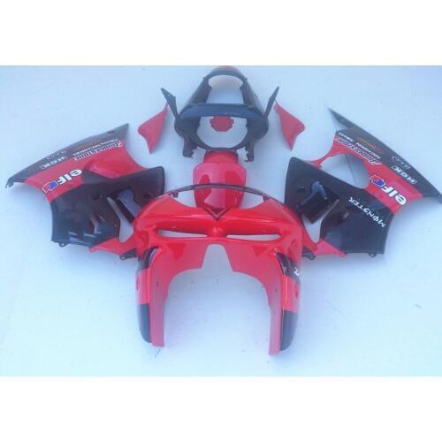 Motorcycle plastic fairing kit for Kawasaki ZX6R 1998 1999 red black bodywork fairings set ninja zx6r 98 99 LF17