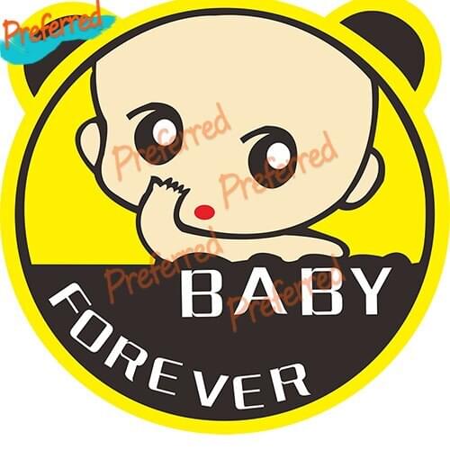 Hot Interesting Sellingfunny Cartoon BABY IN CAR Waterproof Car Mobile Phone Computer Sticker