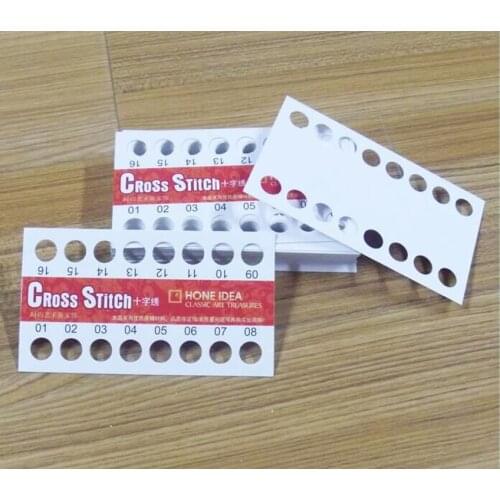 NWY 30 pcs 01~16 holes thread pad paper floss organizer plate sheet cross x stitching sewing DIY craft needlework set plus